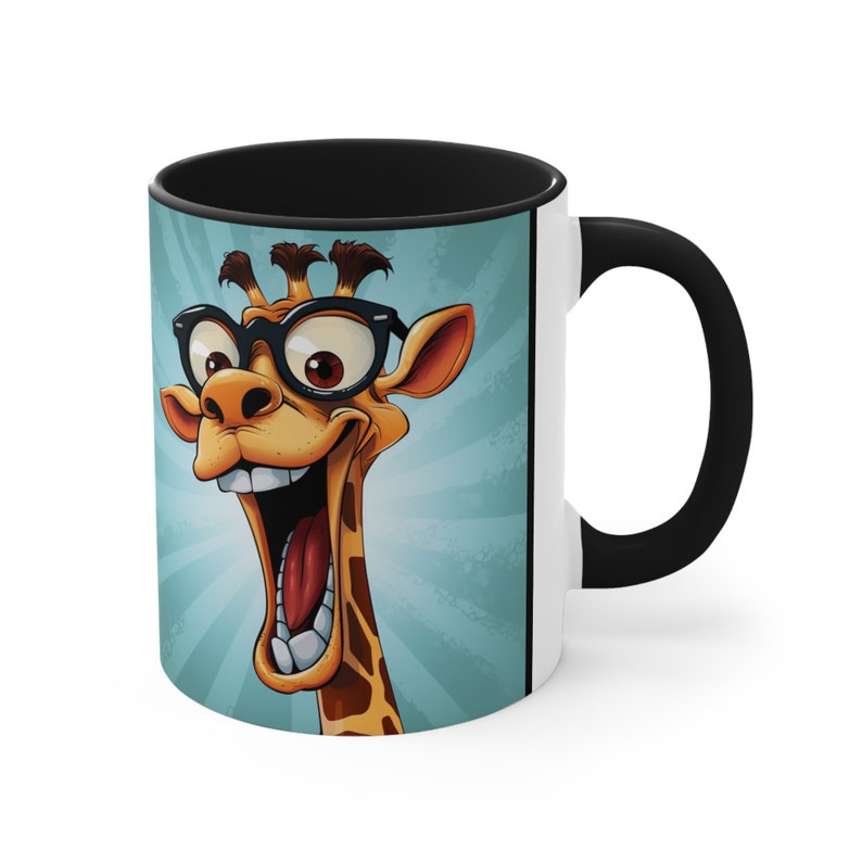 The Laughing Giraffe Cartoon Style Mugs Etsy