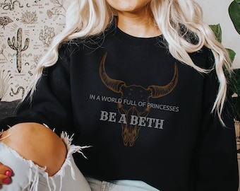 Beth Dutton Yellowstone Shirt, Kuhschädel, Howdy, Western, Country Musik, Wilder Westen