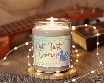Cat Fart Coverup Humorous Soy Candle, 9oz, Funny Candle Gift, Funny Gift, Pet Owner Gift