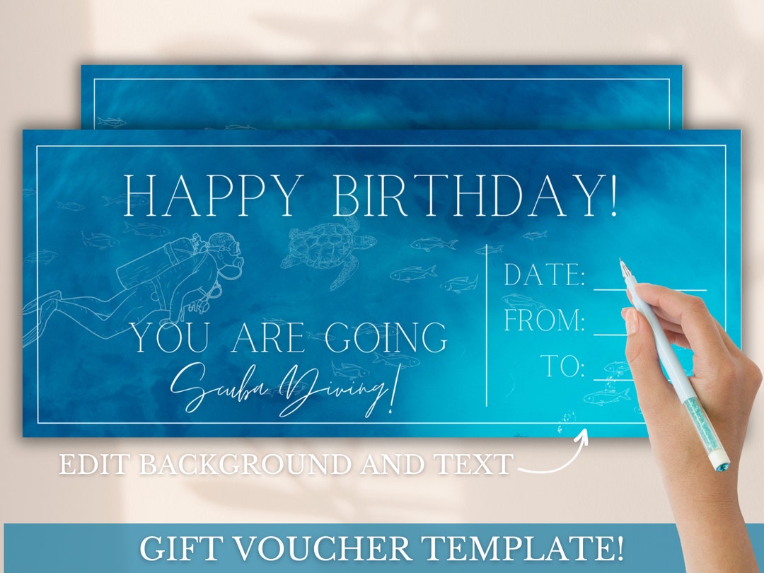 Scuba Diving Voucher Template Scuba Diving Coupon Template Scubadiving