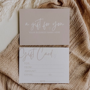 Gift Card Template Gift Certificate Template DIY Gift Voucher Editable Goft Card Small Business Gift Card Beauty Salon Gift Certificate