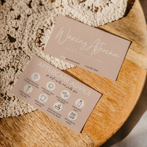 Waxing Aftercare Card Template: Editable Wax Care Guide (Canva)
