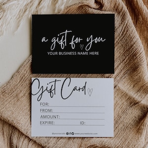 Modèle de carte-cadeau Modèle de chèque-cadeau Chèque-cadeau bricolage Carte cadeau modifiable Carte-cadeau pour petite entreprise Chèque-cadeau pour salon de beauté