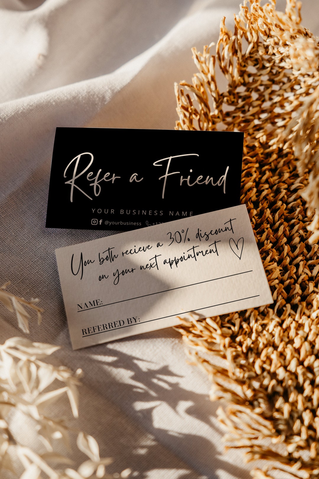 Refer a Friend Card Template Referral Cards Templates Rewards Client