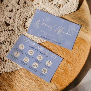 Waxing Aftercare Card Template Christmas Wax Aftercare Card Template Wax Care Guide Editable Wax Care Card Waxing Template Waxing Post Care