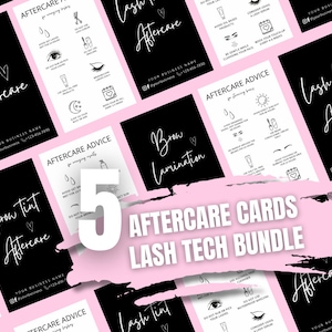 Lash Tech Bundelsjablonen Lash Extension Nazorgkaart Lash Lift Nazorgkaart Wenkbrauwlaminering Nazorg Lash Tint Care Wenkbrauwtintverzorging