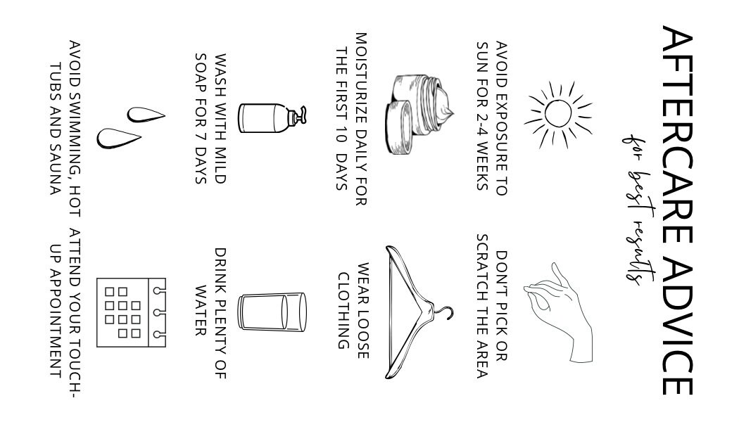 Tattoo Aftercare Card Template Tattoo Care Instructions Tattoo Care ...