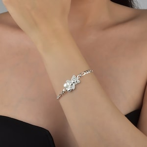 Iced Out Bär Armband - Silber Süßer Bär - Hip Hop Bär Armband - Bär Tier Armband - Teddybär geeist Armband -
