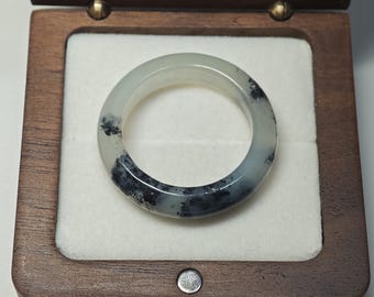 11 US Natural Jade Ring Serpentine Gemstone Ring Grade A