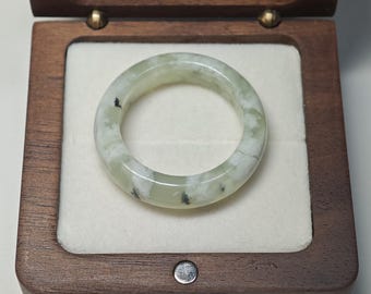 11 US Natural Jade Ring Serpentine Gemstone Ring Grade A