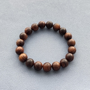 Wood Bracelet Authentic Natural Rose Wood Beaded Bracelet