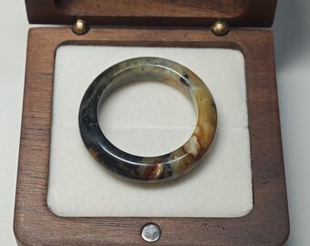 11 US Natural Jade Ring Serpentine Gemstone Ring Grade A