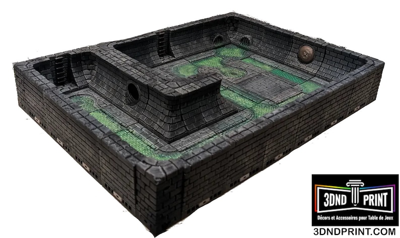 Sewers Set Magnetized Prepainted Tiles Starter for Dungeons and Dragons, Gaming Table, Pathfinder, Age of Sigmar, D&D image 1