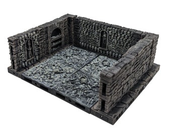 Crypt Expansion Pre-painted Magnetized Tiles Starter for Dungeons and Dragons, Tabletop Games, Pathfinder, Age of Sigmar, D&D