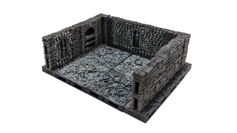 Crypt Expansion Pre-painted Magnetized Tiles Starter for Dungeons and Dragons, Tabletop Games, Pathfinder, Age of Sigmar, D&D image 1
