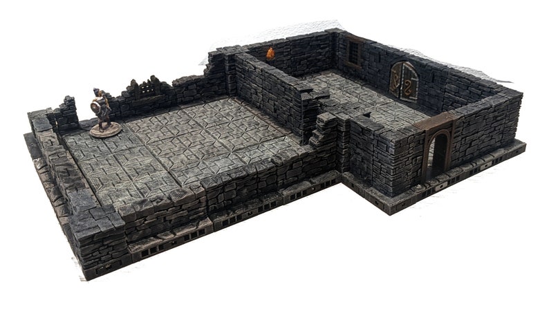 Prepainted Dungeon Set Magnetized Tiles, 28mm, Dungeons and Dragons, tabletop games, Pathfinder, Age of Sigmar, D&D image 1
