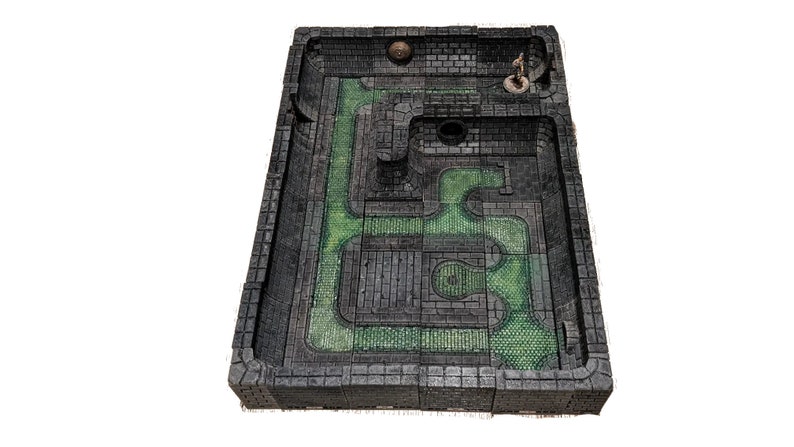 Sewers Set Magnetized Prepainted Tiles Starter for Dungeons and Dragons, Gaming Table, Pathfinder, Age of Sigmar, D&D image 4