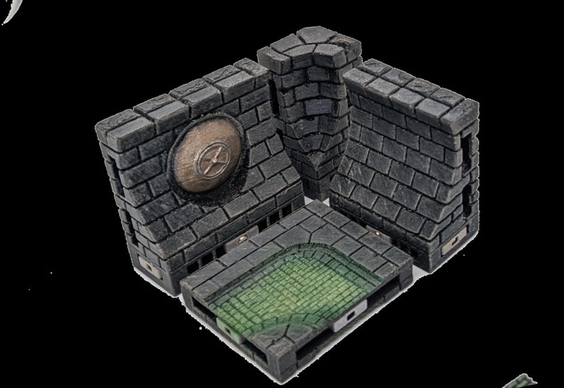 Sewers Set Magnetized Prepainted Tiles Starter for Dungeons and Dragons, Gaming Table, Pathfinder, Age of Sigmar, D&D image 5