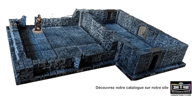 Prepainted Dungeon Set Magnetized Tiles, 28mm, Dungeons and Dragons, tabletop games, Pathfinder, Age of Sigmar, D&D image 2