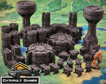 HEXTECH Industrial Fluidworks Bundles 6mm Scale Terrain for Tabletop Wargames