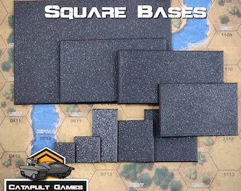 Square and Rectangular Bases for Warhammer Fantasy, D&D, Tabletop Wargames