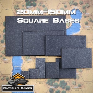 Square and Rectangular Bases for Warhammer Fantasy, D&D, Tabletop Wargames