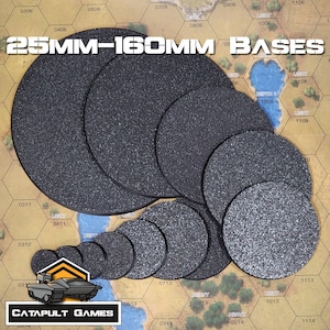 Round Bases for Warhammer 40k, Age of Sigmar, Necromunda, D&D, Tabletop Wargames