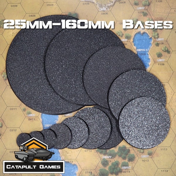 Round Bases for Warhammer 40k, Age of Sigmar, Necromunda, D&D, Tabletop Wargames