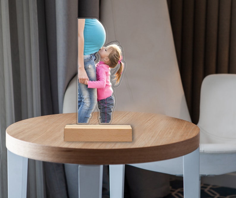 Personalized Pregnant Mom Acrylic Photo Plaque Pregnancy Gift Etsy