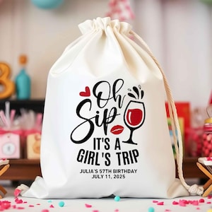 Oh Sip, es ist eine Mädchen Reise Taschen-Maßgefertigte Wiederaufnahme Kit-Mädchen Wochenend Reise Party Taschen-Weihnachten Tasche Geschenke-Mädchen Reise Party Tasche