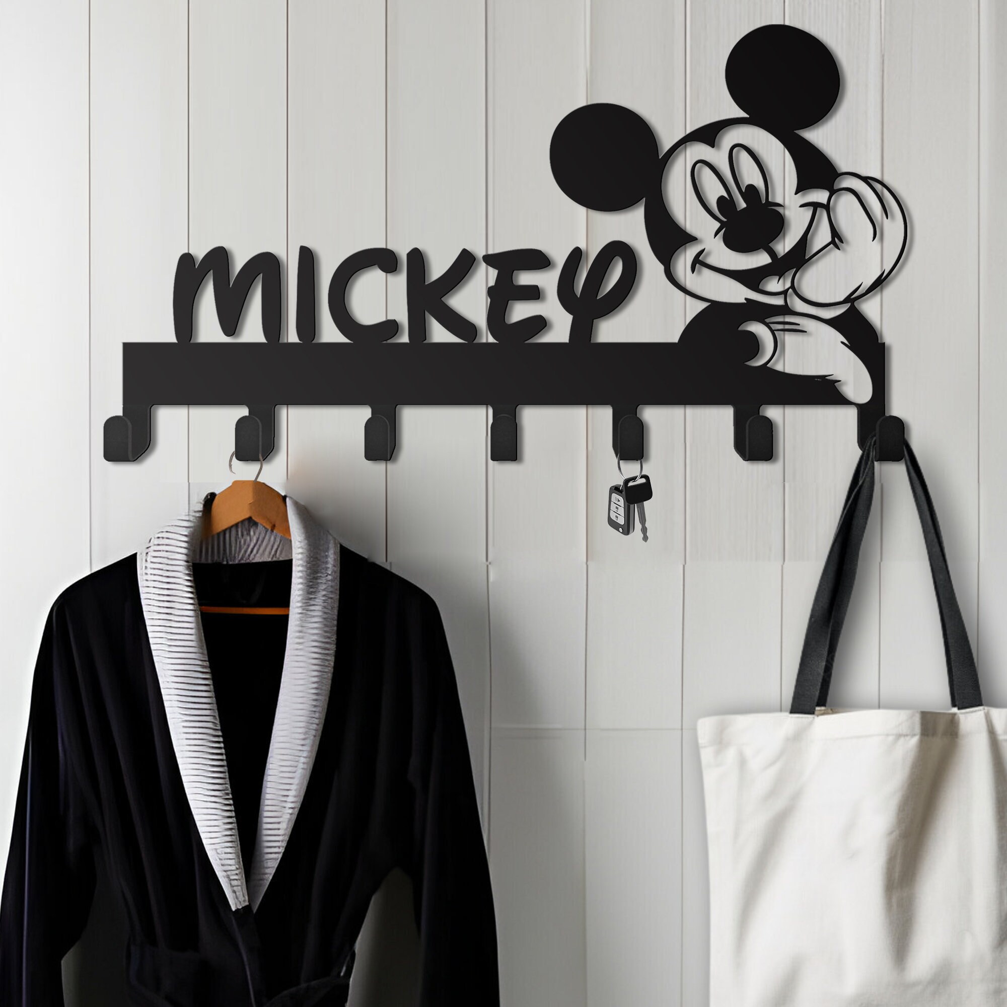 Happy Mickey Key Holder,  Mickey Disney Theme Wall Decoration