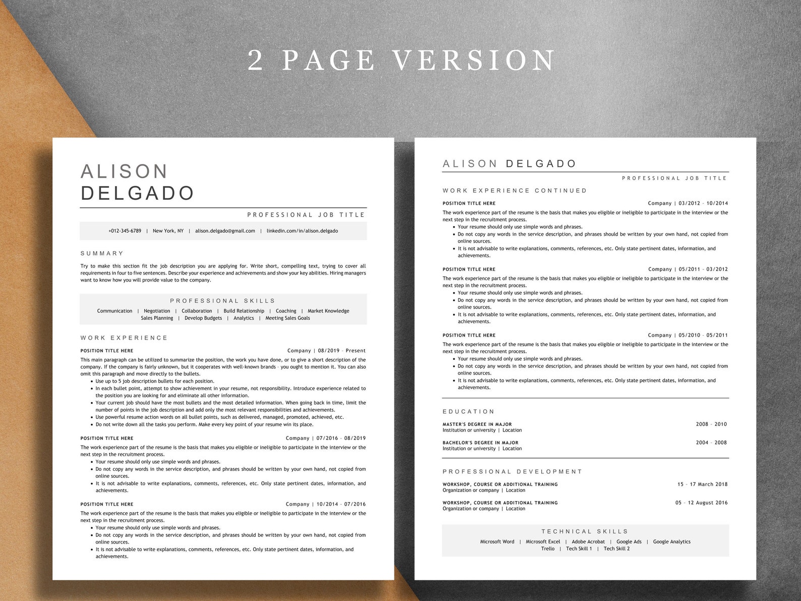 ATS Resume Template Google Docs, ATS Friendly Resume Template Word