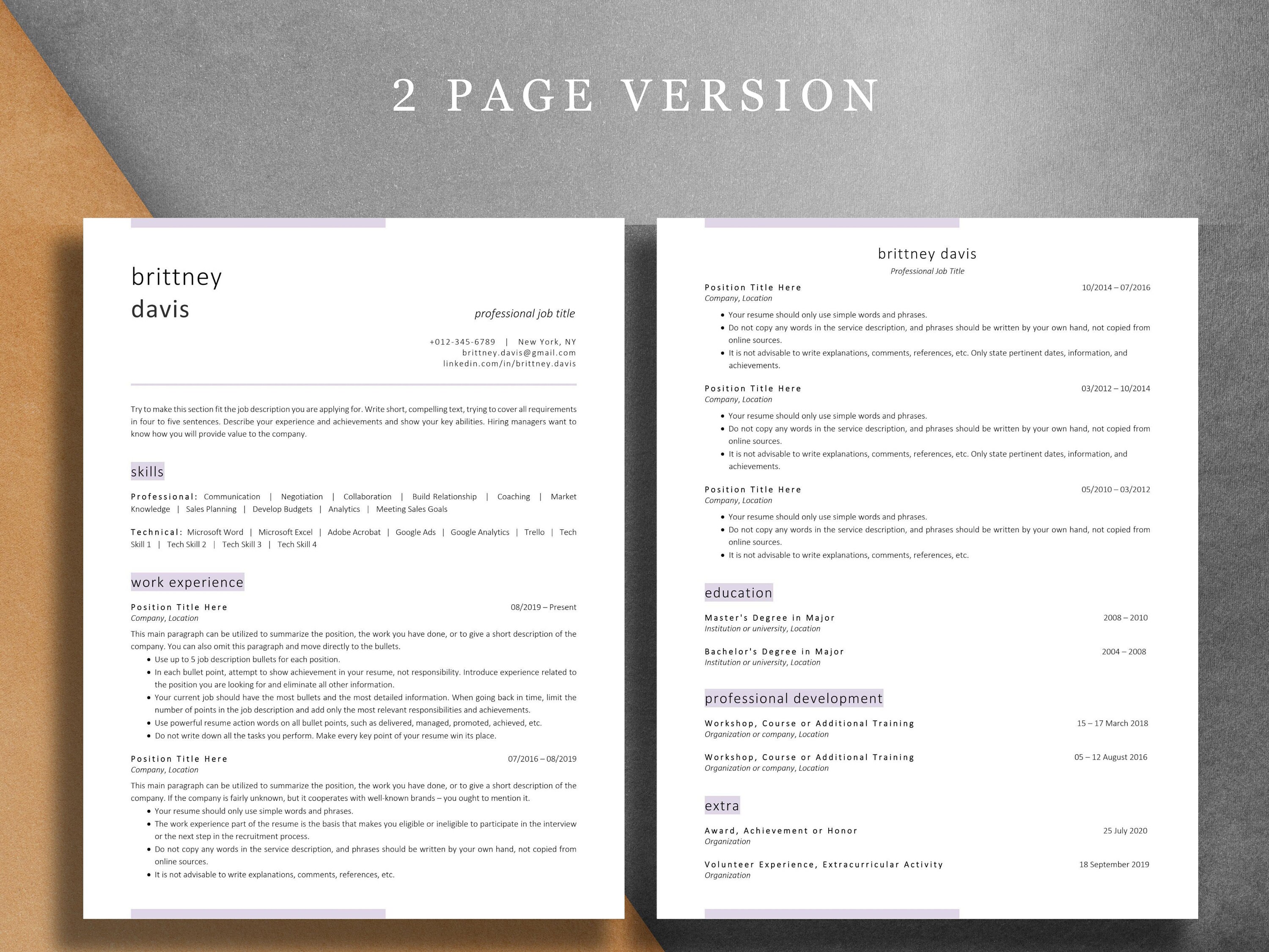 ATS Resume Template Google Docs, ATS Friendly Resume Template Word