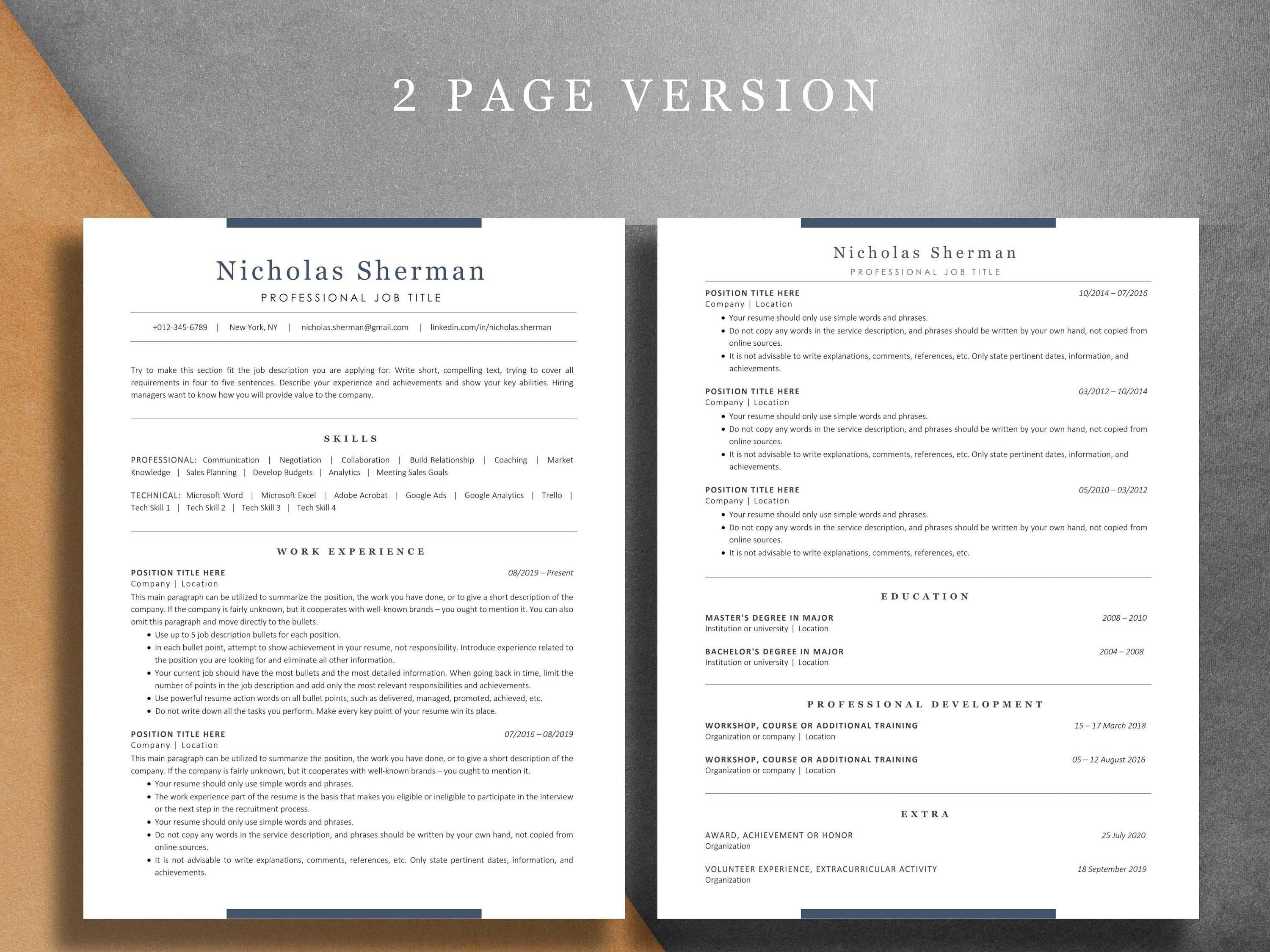 ATS Resume Template Google Docs, ATS Friendly Resume Template Word