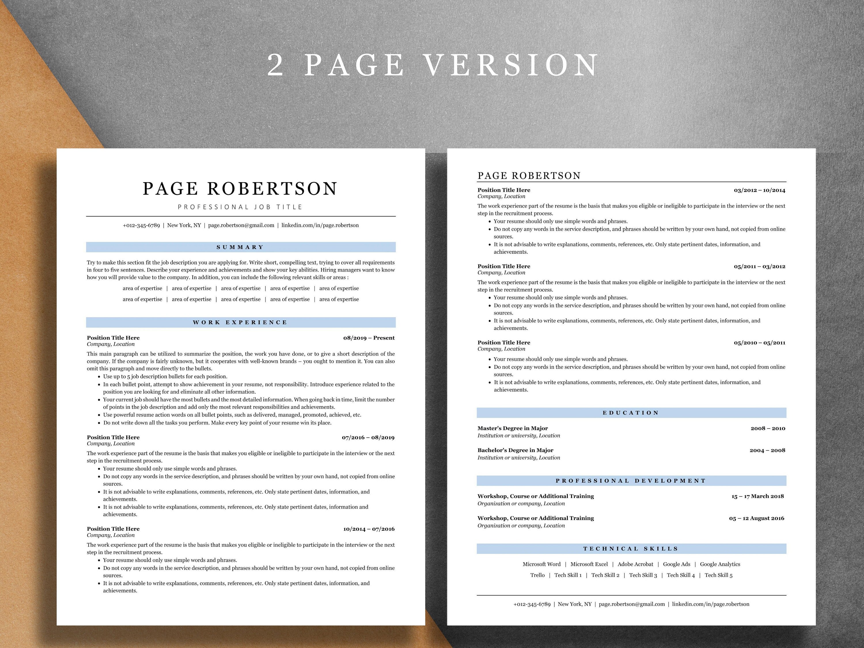 ATS Resume Template Google Docs, ATS Friendly Resume Template Word