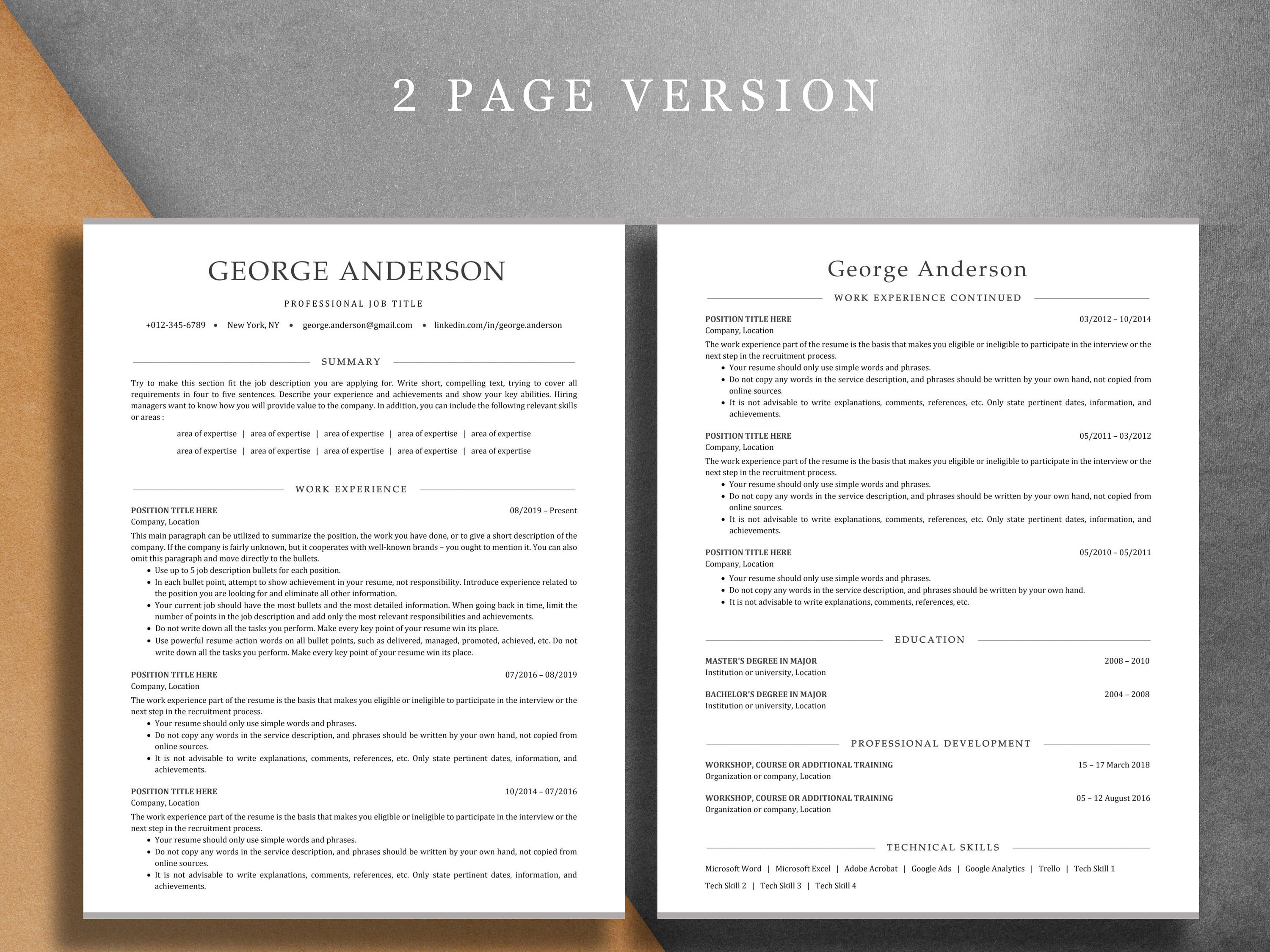 ATS Resume Template Google Docs, ATS Friendly Resume Template Word