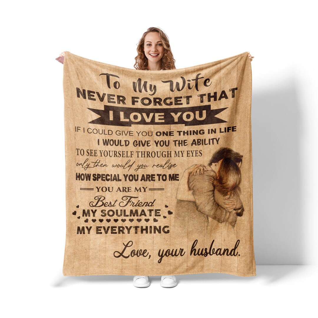 Romantic Anniversary Blanket for Wife Throw Blanket Birthday Etsy UK