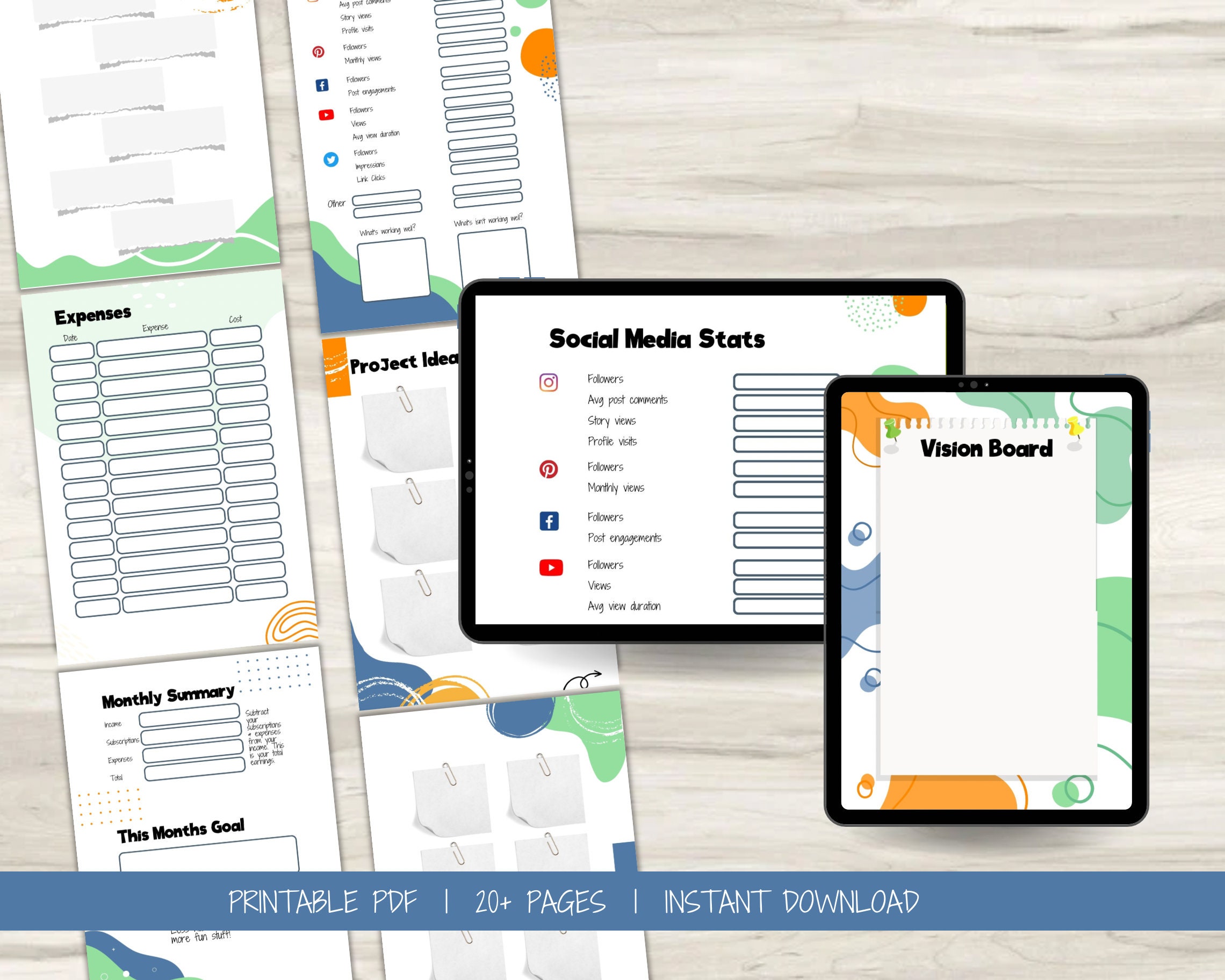 Printable Side Hustle Tracker | Side Hustle Planner | Entrepreneur ...