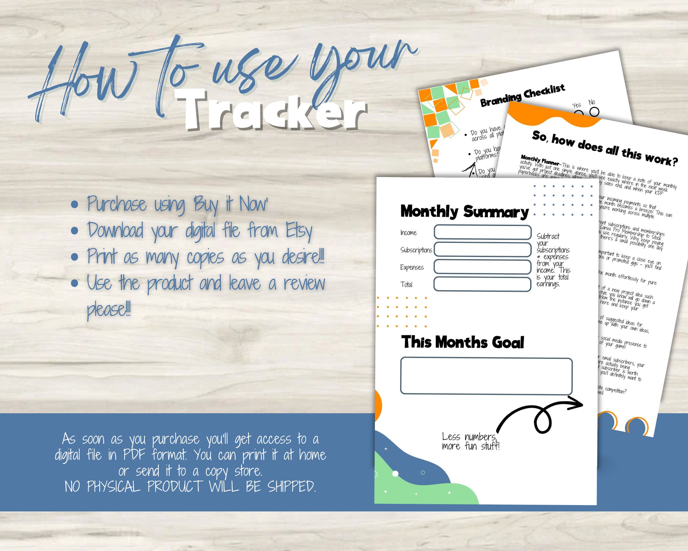 Printable Side Hustle Tracker | Side Hustle Planner | Entrepreneur ...