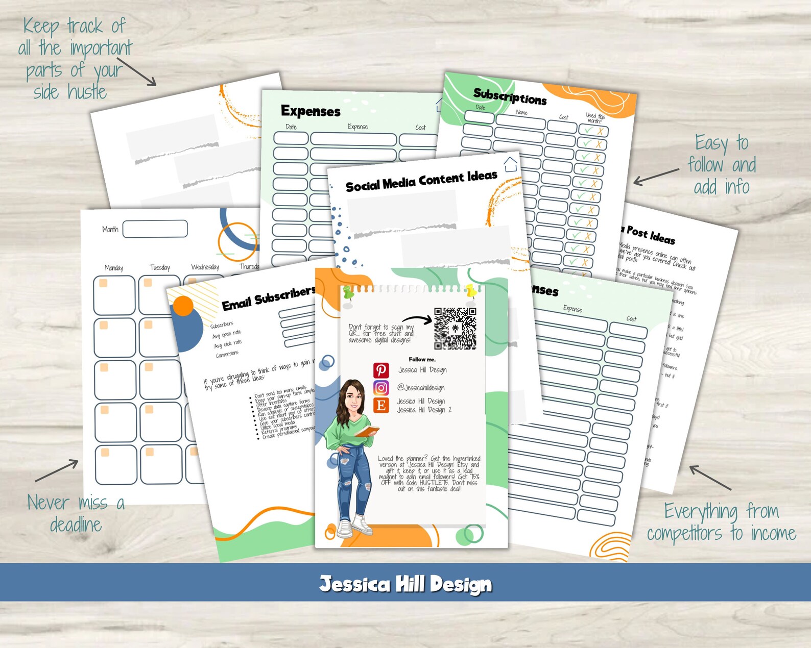 Printable Side Hustle Tracker | Side Hustle Planner | Entrepreneur ...