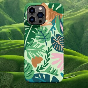 Premium Dense Jungle Leaves Pattern | Aesthetic Phone Case | iPhone 16 Pro Max | Phone Case | Tough Case