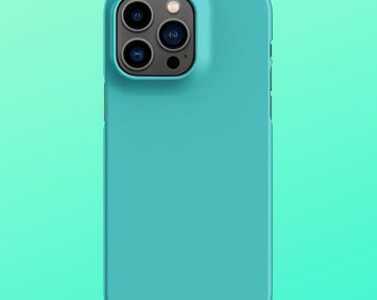 Funda premium turquesa pura / estética para iPhone 17 Pro Max / funda resistente