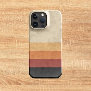 Retro Sunset iPhone 16 Pro Max Case - Vintage Stripes Cover for Retro and Vintage Fans, Sunset Design, Gift for Her and Him