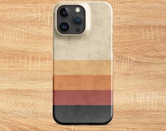 Retro Sunset iPhone Case: Vintage Stripes in Warm Tones