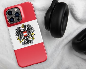 Funda estética para iPhone 17 Pro Max con bandera de Austria, funda patriótica, funda resistente