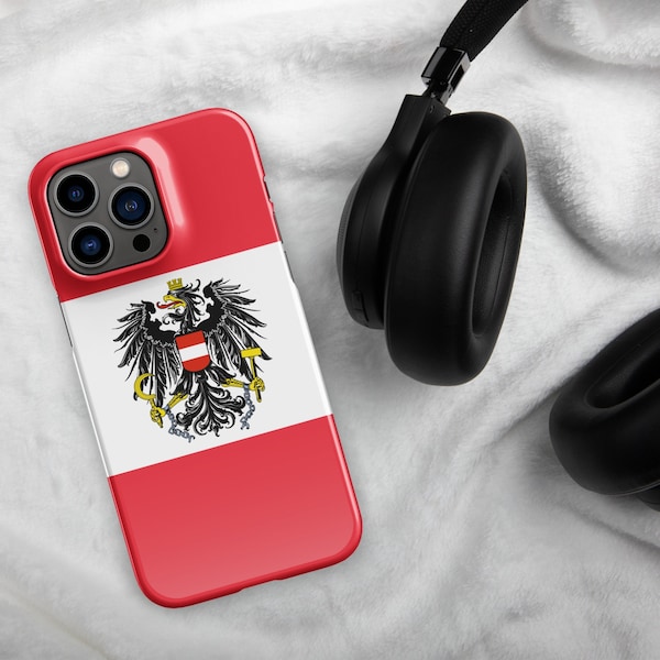 Österreich Flagge | Ästhetische Handyhülle | iPhone 15 Pro Max | Vaterländische Telefon-Hülle | Robuste Hülle