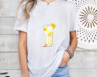 Ramos Gin Fizz T-Shirt, Pastel Cocktail Graphic (Unisex S-XL)