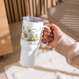 Chamomile Herbal Tea Travel Mug: Insulated Stainless Steel, 25 oz
