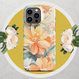 Orange Plant Phone Case | Botanical Phone Case | Aesthetic Phone Case | Floral Phone Case | Tough Case