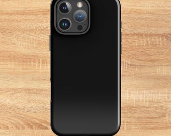 Pure Black iPhone Case: Tough, Matte or Glossy Finish